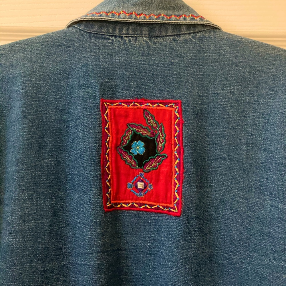 Embroidered Denim Jacket - Picture 5 of 9